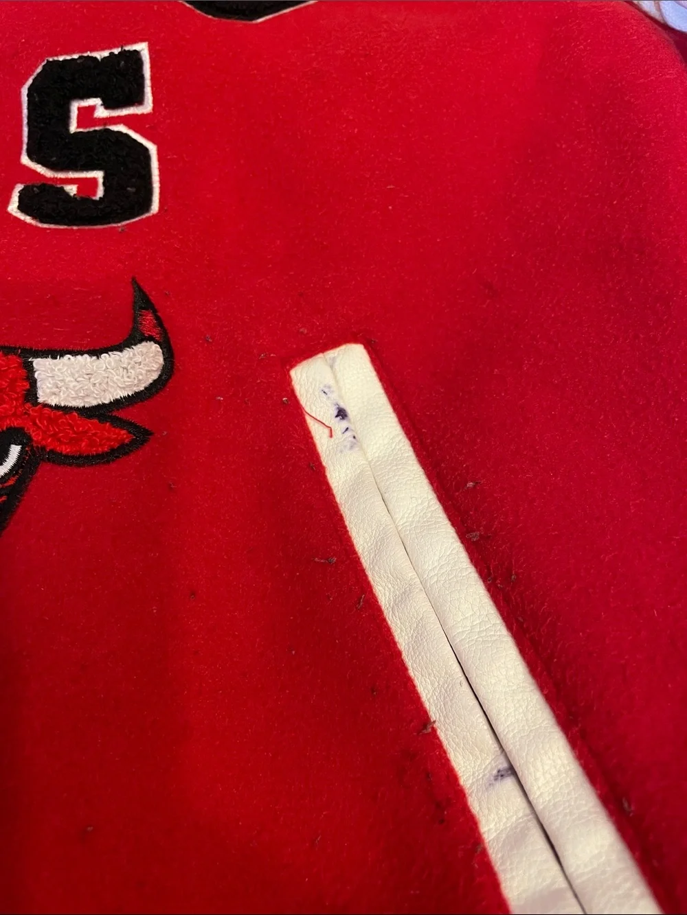 Chicago Bulls Red Varsity Jacket